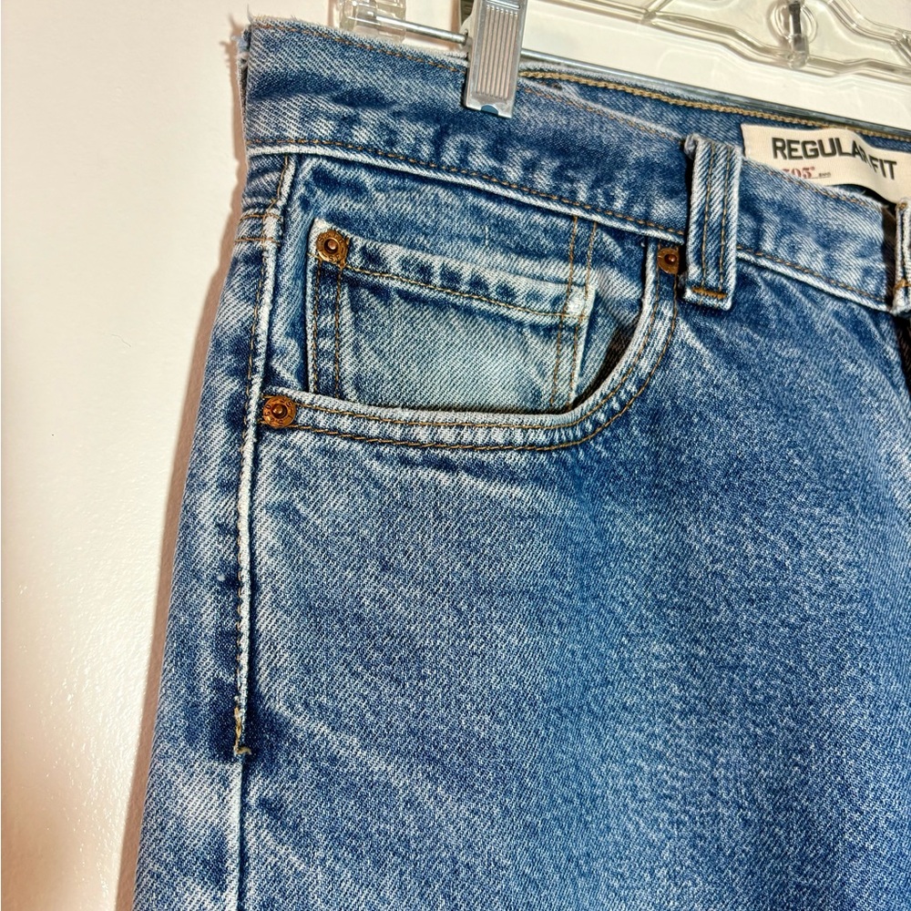 LEVI’S 505 Regular Fit Blue Jeans - Picture 9 of 12